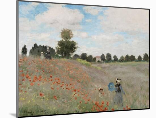 Poppy Field, 1873-Claude Monet-Mounted Giclee Print