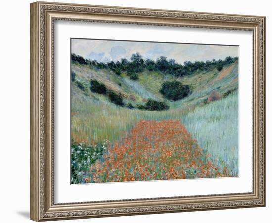 Poppy Field, 1885-Claude Monet-Framed Giclee Print