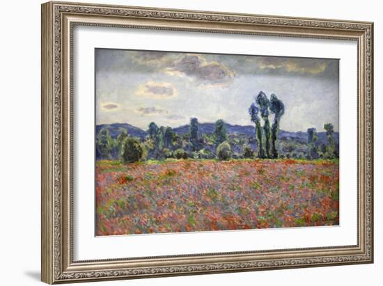Poppy Field, 1887-Claude Monet-Framed Giclee Print