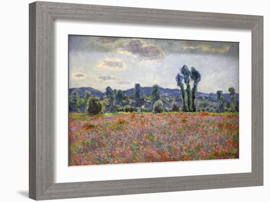 Poppy Field, 1887-Claude Monet-Framed Giclee Print