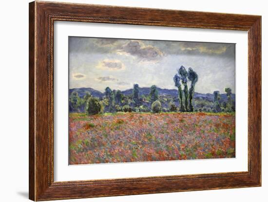 Poppy Field, 1887-Claude Monet-Framed Giclee Print