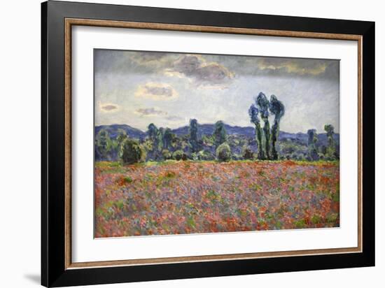 Poppy Field, 1887-Claude Monet-Framed Giclee Print