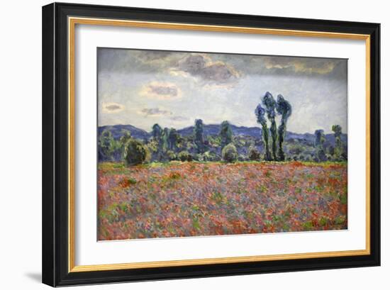 Poppy Field, 1887-Claude Monet-Framed Giclee Print