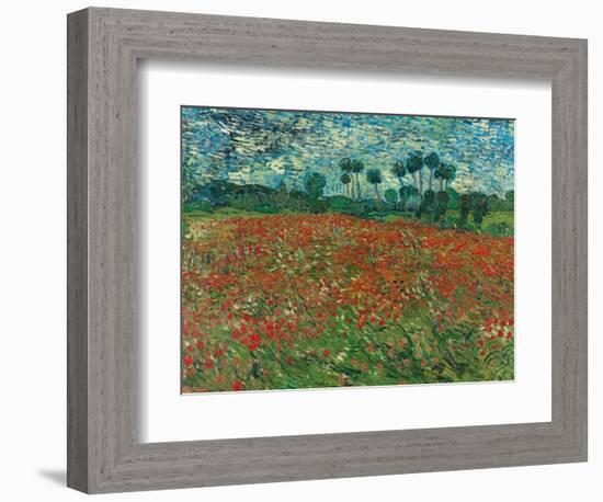 Poppy Field, 1890-Vincent van Gogh-Framed Giclee Print