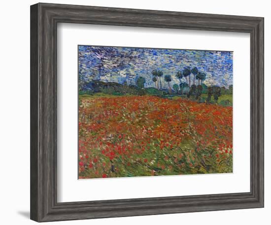 Poppy Field, 1890-Vincent van Gogh-Framed Giclee Print