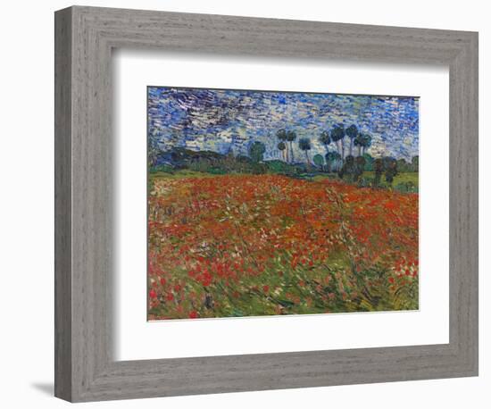 Poppy Field, 1890-Vincent van Gogh-Framed Giclee Print