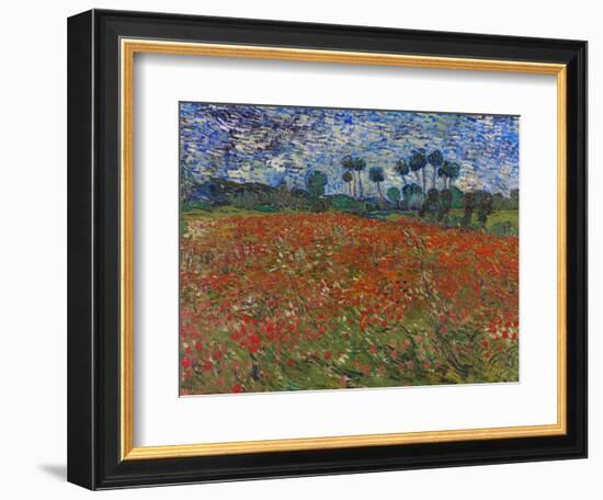 Poppy Field, 1890-Vincent van Gogh-Framed Giclee Print