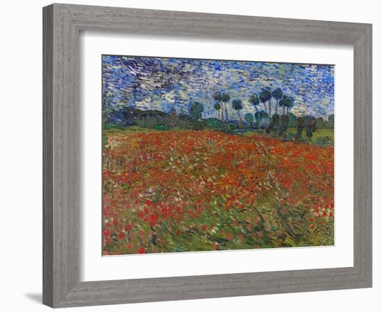 Poppy Field, 1890-Vincent van Gogh-Framed Giclee Print