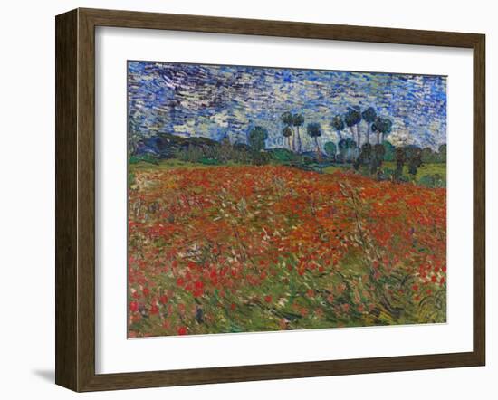 Poppy Field, 1890-Vincent van Gogh-Framed Giclee Print