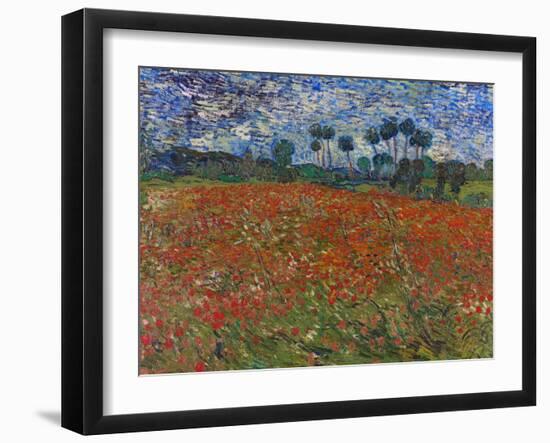 Poppy Field, 1890-Vincent van Gogh-Framed Giclee Print