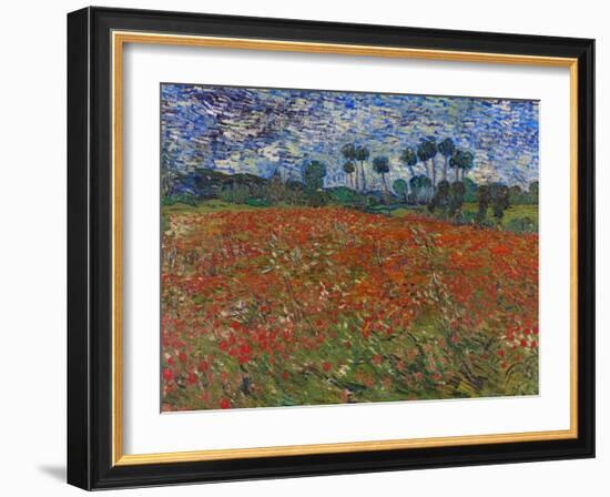 Poppy Field, 1890-Vincent van Gogh-Framed Giclee Print