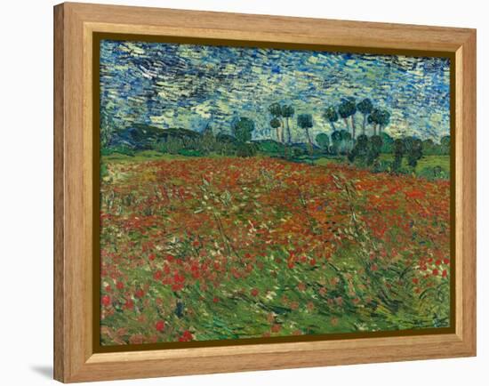 Poppy field. 1890-Vincent van Gogh-Framed Premier Image Canvas