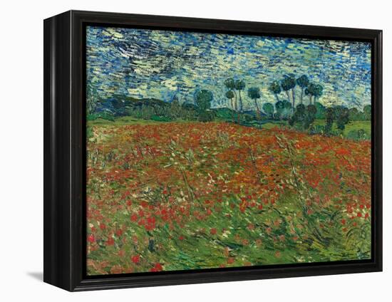 Poppy field. 1890-Vincent van Gogh-Framed Premier Image Canvas