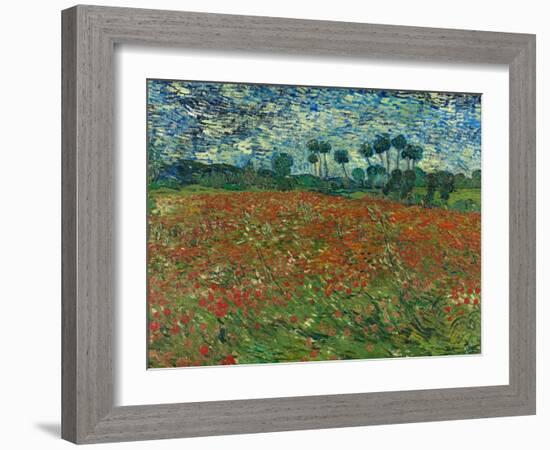 Poppy field. 1890-Vincent van Gogh-Framed Giclee Print