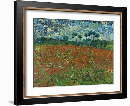 Poppy field. 1890-Vincent van Gogh-Framed Giclee Print