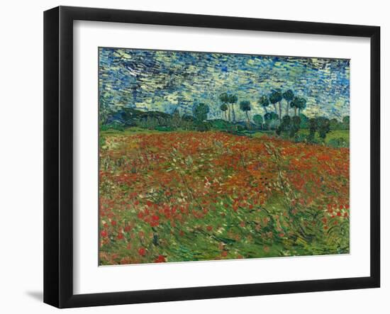 Poppy field. 1890-Vincent van Gogh-Framed Giclee Print