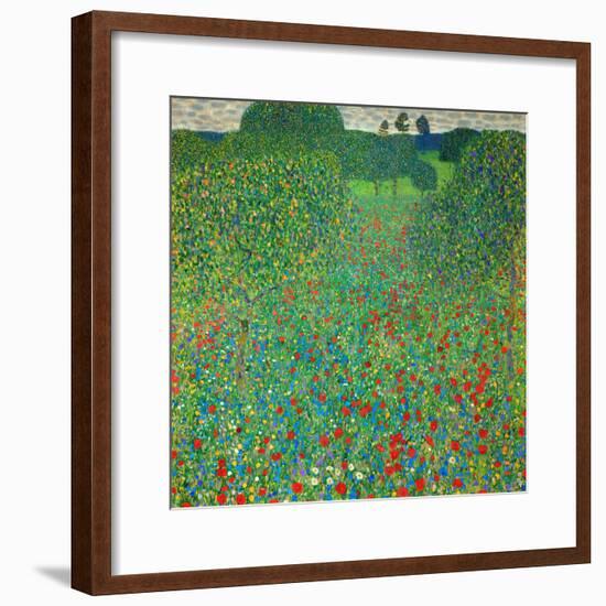 Poppy Field, 1907-Gustav Klimt-Framed Premium Giclee Print