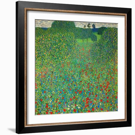 Poppy Field, 1907-Gustav Klimt-Framed Giclee Print