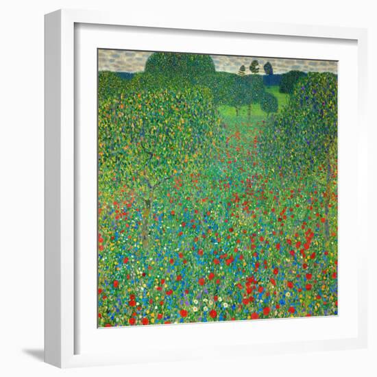 Poppy Field, 1907-Gustav Klimt-Framed Giclee Print