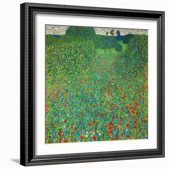 Poppy Field, 1907-Gustav Klimt-Framed Giclee Print