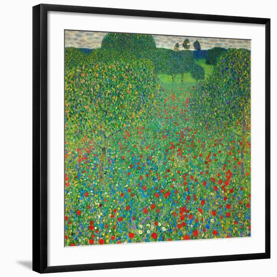 Poppy Field, 1907-Gustav Klimt-Framed Giclee Print