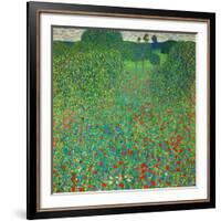 Poppy Field, 1907-Gustav Klimt-Framed Giclee Print