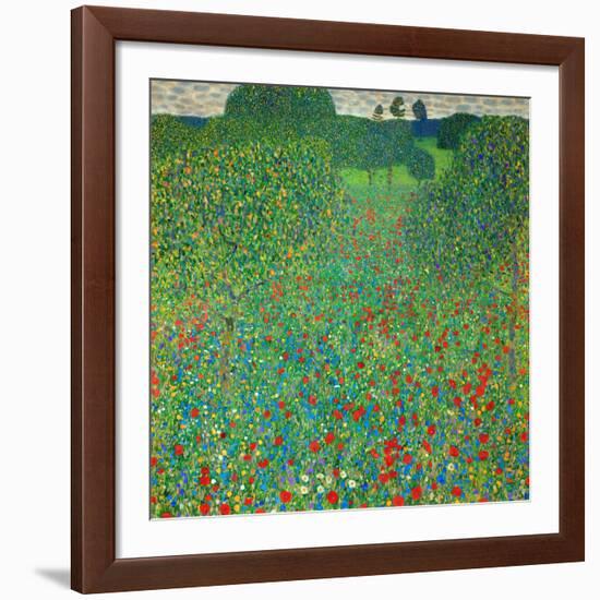 Poppy Field, 1907-Gustav Klimt-Framed Giclee Print