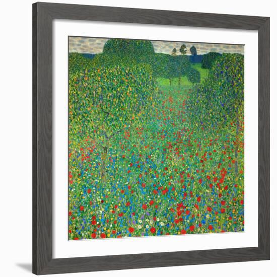 Poppy Field, 1907-Gustav Klimt-Framed Giclee Print