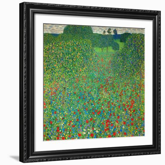 Poppy Field, 1907-Gustav Klimt-Framed Giclee Print