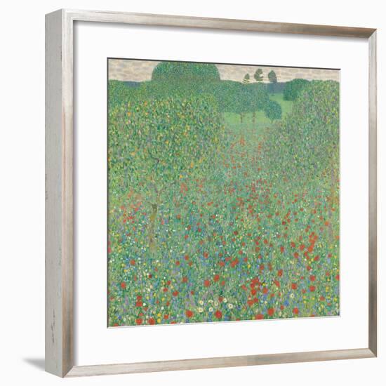 Poppy field, 1907-Gustav Klimt-Framed Giclee Print