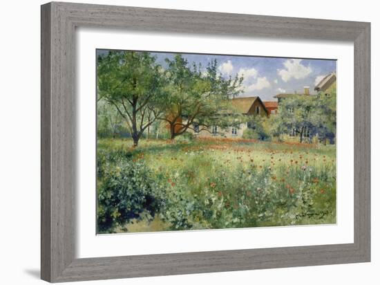 Poppy Field, 1923-Johann Eric Ericson-Framed Giclee Print