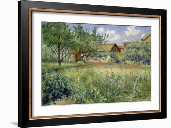 Poppy Field, 1923-Johann Eric Ericson-Framed Giclee Print