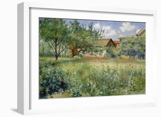 Poppy Field, 1923-Johann Eric Ericson-Framed Giclee Print