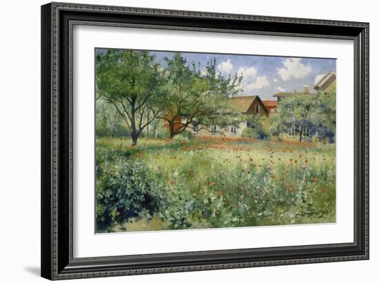 Poppy Field, 1923-Johann Eric Ericson-Framed Giclee Print