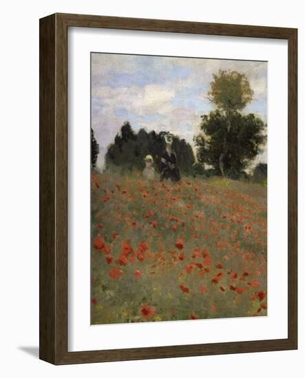 Poppy Field at Argenteuil, c.1873-Claude Monet-Framed Giclee Print