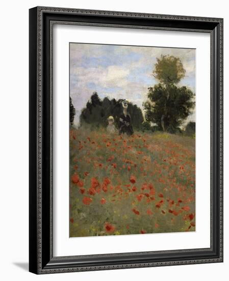 Poppy Field at Argenteuil, c.1873-Claude Monet-Framed Giclee Print