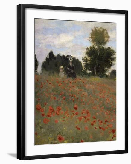 Poppy Field at Argenteuil, c.1873-Claude Monet-Framed Giclee Print