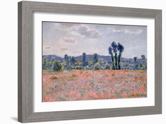 Poppy Field, c.1890-Claude Monet-Framed Giclee Print