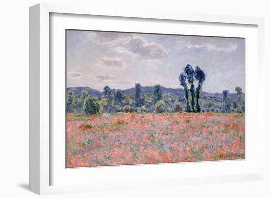 Poppy Field, c.1890-Claude Monet-Framed Giclee Print