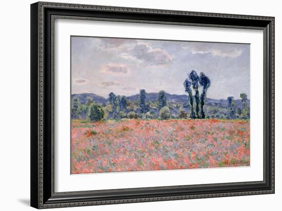 Poppy Field, c.1890-Claude Monet-Framed Giclee Print