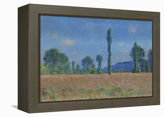Poppy Field, Giverny, 1890-91-Claude Monet-Framed Premier Image Canvas