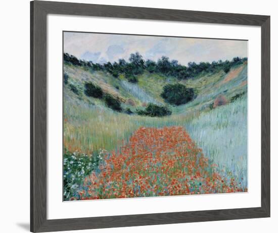 Poppy Field in a Hollow Near Giverny, 1885-Claude Monet-Framed Premium Giclee Print