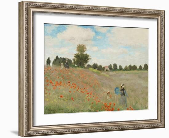 Poppy Field, Near Argenteuil, c.1873-Claude Monet-Framed Art Print