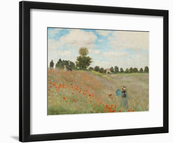 Poppy Field, Near Argenteuil, c.1873-Claude Monet-Framed Art Print