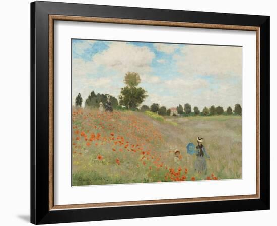 Poppy Field, Near Argenteuil, c.1873-Claude Monet-Framed Art Print