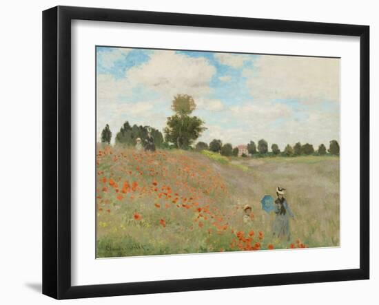 Poppy Field, Near Argenteuil, c.1873-Claude Monet-Framed Art Print