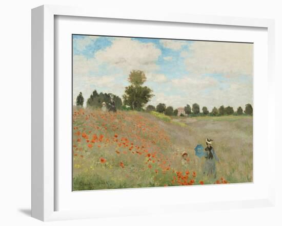 Poppy Field, Near Argenteuil, c.1873-Claude Monet-Framed Art Print