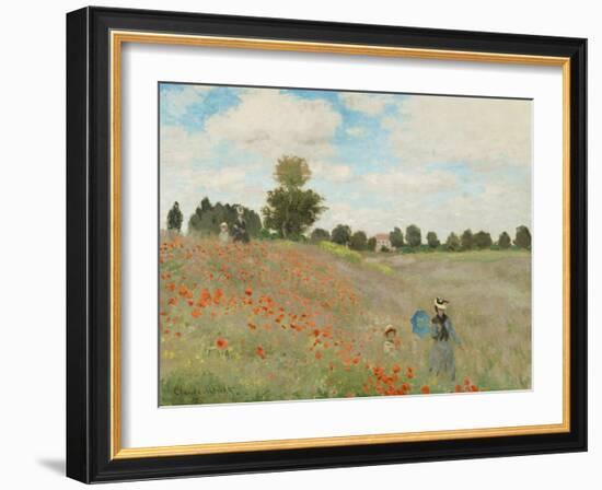 Poppy Field, Near Argenteuil, c.1873-Claude Monet-Framed Art Print