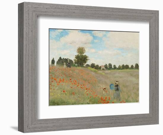 Poppy Field, Near Argenteuil, c.1873-Claude Monet-Framed Art Print