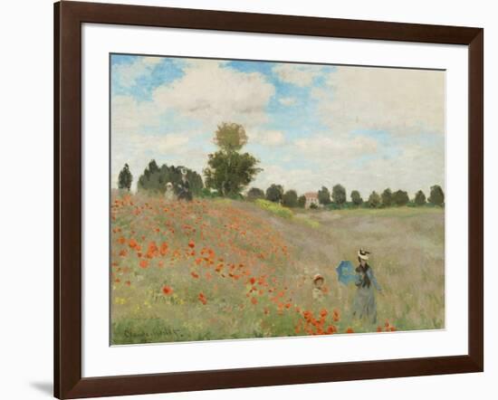 Poppy Field, Near Argenteuil, c.1873-Claude Monet-Framed Art Print